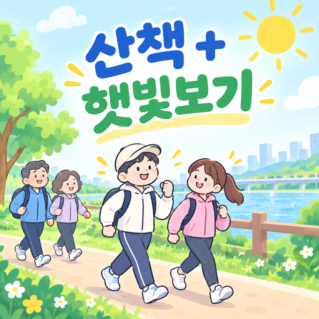 산책 햇빛보기