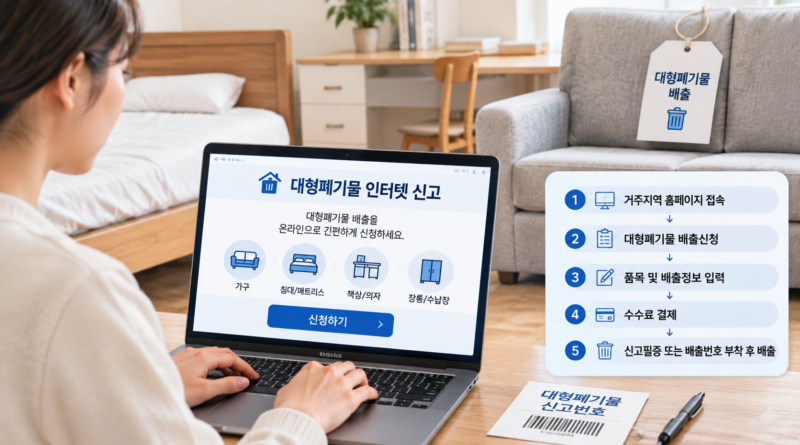 대형폐기물 온라인 신고 안내