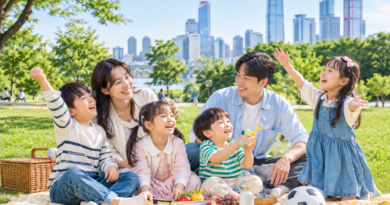 다자녀 가구의 공원 소풍
