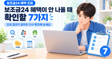 보조금24 혜택이 안 나올 때 확인할 7가지