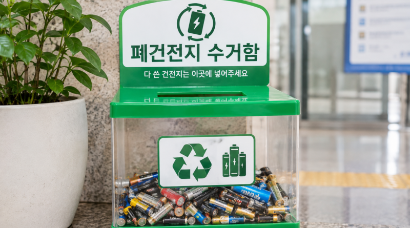 폐건전지 수거함